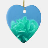 Farbenfrohe blaugrüne Blüte Keramikornament (Rechts)