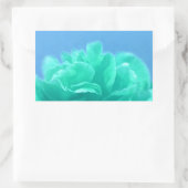 Farbenfrohe blaugrüne Blüte Rechteckiger Aufkleber (Tasche)