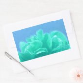 Farbenfrohe blaugrüne Blüte Rechteckiger Aufkleber (Umschlag)