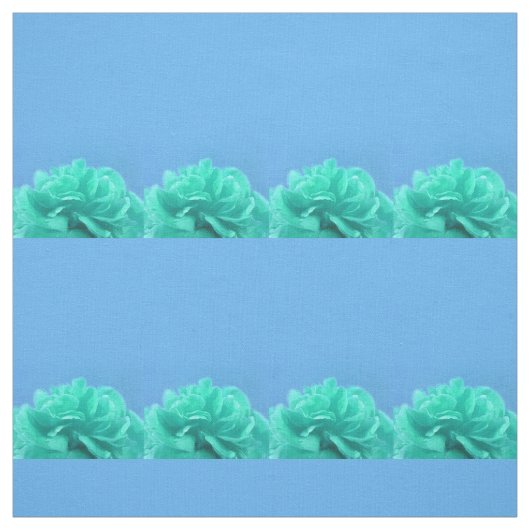 Farbenfrohe blaugrüne Blüte Stoff (Muster)