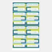 Farbenfrohe blaugrüne, einfache Kinderbezeichnung Etiketten (Blatt)