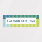 Farbenfrohe blaugrüne, einfache Kinderbezeichnung Etiketten (Design 1)