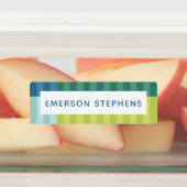 Farbenfrohe blaugrüne, einfache Kinderbezeichnung Etiketten (Befestigt)