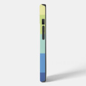 Farbenfrohe blaugrüne gelbe Abstrakte Streifen Nam Case-Mate iPhone Hülle (Rückseite / Links)