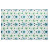 Farbenfrohe blaugrüne Katzenmuster Stoff (Yard (91,4 cm))