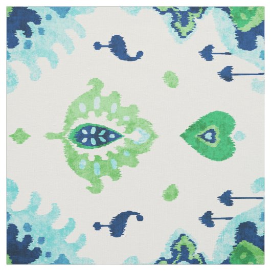 Farbenfrohe blaugrüne Katzenmuster Stoff (Muster)