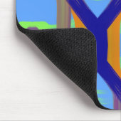 Farbenfrohe blaugrüne Orangenmuster für kundenspez Mousepad (Ecke)