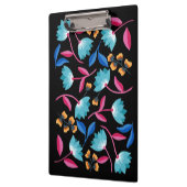 Farbenfrohe blaurosa Folklorekunst Klemmbrett (Links)