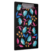 Farbenfrohe blaurosa Folklorekunst Klemmbrett (Rechts)