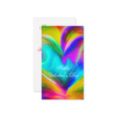 Farbenfrohe, blended heart kids valentine mitteilungskarte (Vorderseite/Rückseite Beispiel)