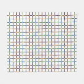 Farbenfrohe Blended Rainbow Grid mit Negativ Space Fleecedecke (Vorderseite (Horizontal))