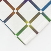 Farbenfrohe Blended Rainbow Grid mit Negativ Space Fleecedecke (Ecke)
