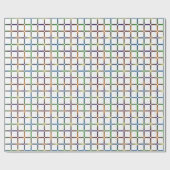 Farbenfrohe Blended Rainbow Grid mit Negativ Space Geschenkpapier (Flach)