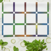 Farbenfrohe Blended Rainbow Grid mit Negativ Space Geschirrtuch (Gefaltet)