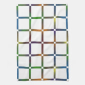 Farbenfrohe Blended Rainbow Grid mit Negativ Space Geschirrtuch (Vertikal)