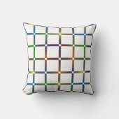 Farbenfrohe Blended Rainbow Grid mit Negativ Space Kissen (Vorderseite)