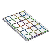 Farbenfrohe Blended Rainbow Grid mit Negativ Space Notizblock (Rechte Seite)