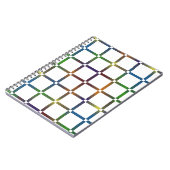 Farbenfrohe Blended Rainbow Grid mit Negativ Space Notizblock (Linke Seite)