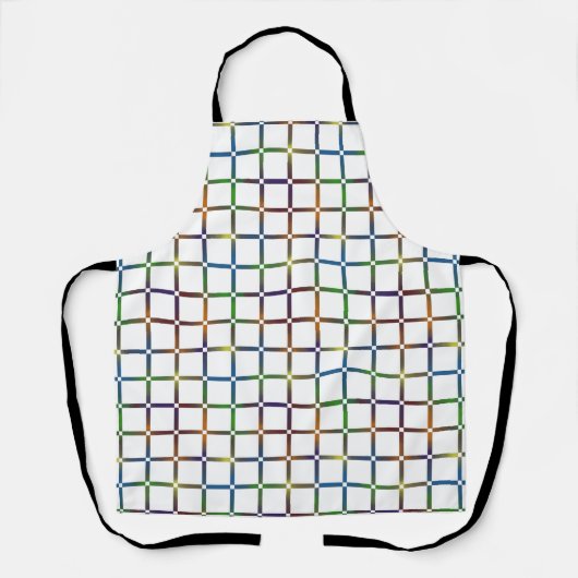 Farbenfrohe Blended Rainbow Grid mit Negativ Space Schürze (Vorderseite)