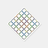 Farbenfrohe Blended Rainbow Grid mit Negativ Space Serviette (Ecke)