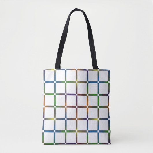 Farbenfrohe Blended Rainbow Grid mit Negativ Space Tasche (Vorderseite)