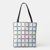 Farbenfrohe Blended Rainbow Grid mit Negativ Space Tasche (Rückseite)