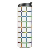 Farbenfrohe Blended Rainbow Grid mit Negativ Space Thermosbecher (Nach links gedreht)