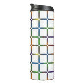 Farbenfrohe Blended Rainbow Grid mit Negativ Space Thermosbecher (Nach rechts gedreht)