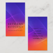Farbenfrohe Blendlinien Hintergrund Visitenkarte (Vorne/Hinten)