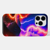 Farbenfrohe Blitze Eins iPhone Hülle (Rückseite (Horizontal))