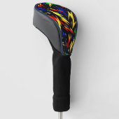 Farbenfrohe Blitze Golf Headcover (angewinkelt)