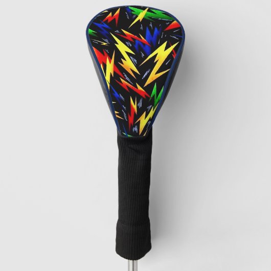 Farbenfrohe Blitze Golf Headcover (Vorderseite)
