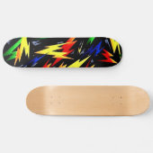 Farbenfrohe Blitze Skateboard (Horizontal)