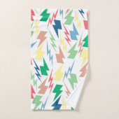 Farbenfrohe Blitze Y2K Indie Vibrant Badezimmer Badhandtuch Set (Handtuch)