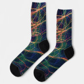 Farbenfrohe Blitzstil Funky Socks Socken (Linkes Detail)