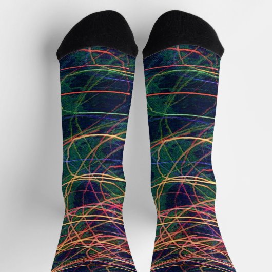 Farbenfrohe Blitzstil Funky Socks Socken (Oben)