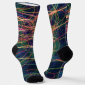 Farbenfrohe Blitzstil Funky Socks Socken (Gewinkelt)