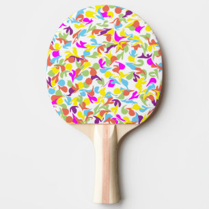 Farbenfrohe Blobs Abstrakter Kunst Tischtennis Schläger