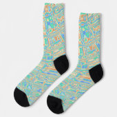 Farbenfrohe Blobs Socken (Linkes Detail)