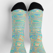 Farbenfrohe Blobs Socken (Oben)