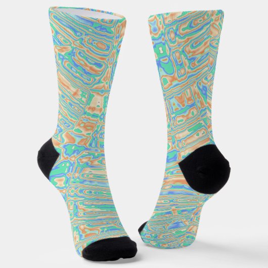Farbenfrohe Blobs Socken (Gewinkelt)