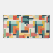 Farbenfrohe Blöcke Abstrakt Mitte des Jahrhunderts Schreibtischunterlage (Vorderseite)
