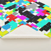 Farbenfrohe Blöcke Abstrakte Kunstschwärze Decken (3/4)