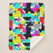 Farbenfrohe Blöcke Abstrakte Kunstschwärze Decken (Vorderseite)