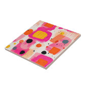 Farbenfrohe Blöcke Abstraktes Muster Bohemisch Fliese (Seite)