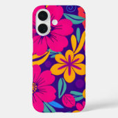 Farbenfrohe Blooms-Dopamin-Stil-Retro-Blume Case-Mate iPhone Hülle (Rückseite)