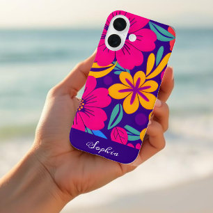Farbenfrohe Blooms-Dopamin-Stil-Retro-Blume iPhone 16 Hülle