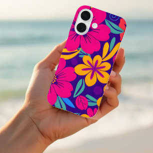 Farbenfrohe Blooms-Dopamin-Stil-Retro-Blume iPhone 16 Hülle