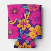 Farbenfrohe Blooms-Dopamin-Stil-Retro-Blume Dosenkühler (Rückseite)