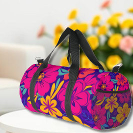Farbenfrohe Blooms-Dopamin-Stil-Retro-Blume Duffle Bag